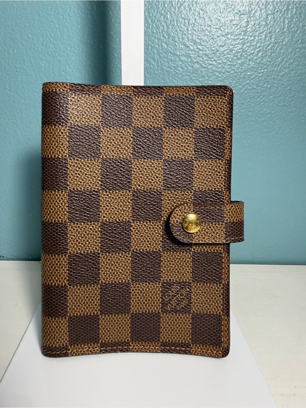 Authentic Louis Vuitton Agenda PM Damier Ebene Canvas Passport Planner Cover COA